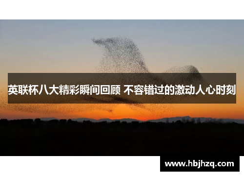 英联杯八大精彩瞬间回顾 不容错过的激动人心时刻